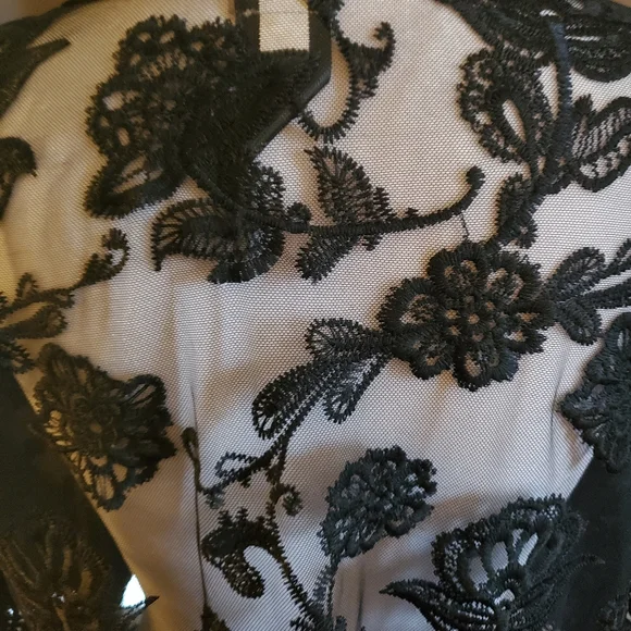 Chicos size 1 medium black see through top with buttons down the front. - Picture 6 of 6